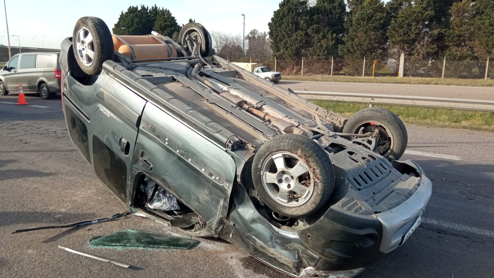 Fuerte accidente en la Autopista durante la mañana de este miércoles